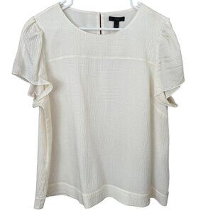 J. Crew Silk Textured Ivory Top - NWT